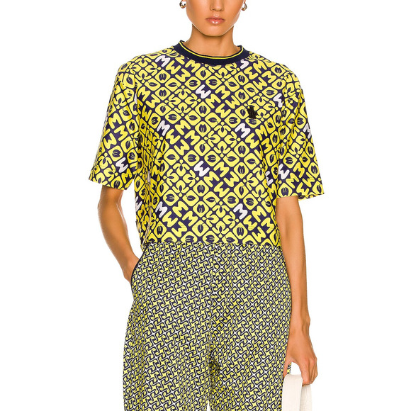 Moncler 'Day-Namic' Yellow Polyamide Short Sleeve T-Shirt Size S - NWT - Picture 1 of 5